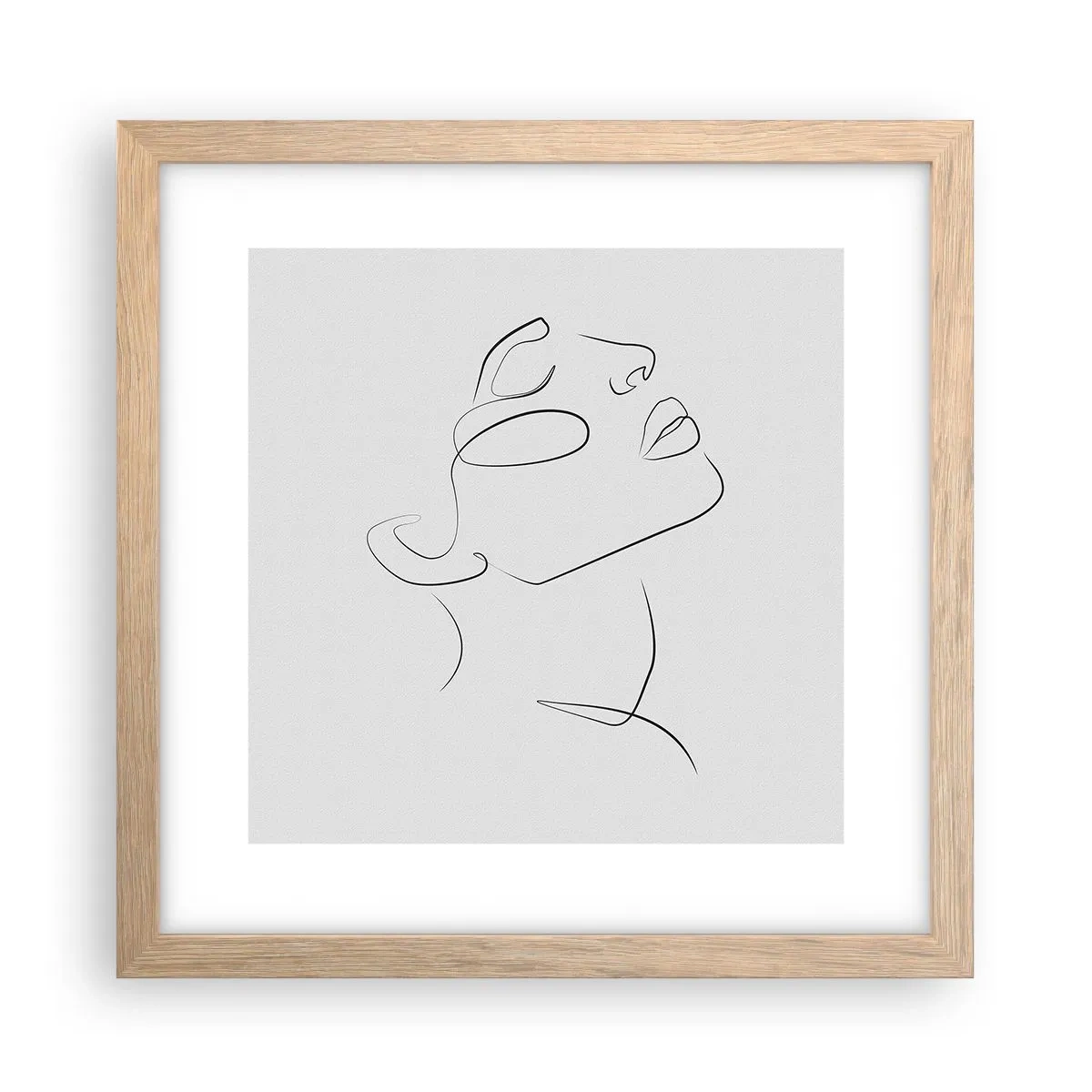 Poster in einem Rahmen aus heller Eiche - Die Drehungen und Wendungen der Träume - 30x30 cm