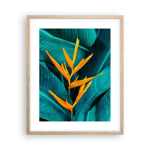 Poster in einem Rahmen aus heller Eiche - Eden-Blume - 40x50 cm