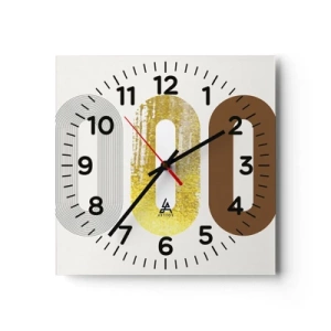Wanduhr - Glasuhr - Oooh! - 40x40 cm
