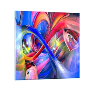 Glasbild - Bild auf glas - Ein Tanz der Farben - 40x40 cm