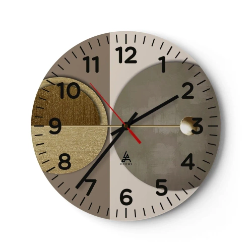 Wanduhr - Glasuhr - Perfekte Balance - 40x40 cm