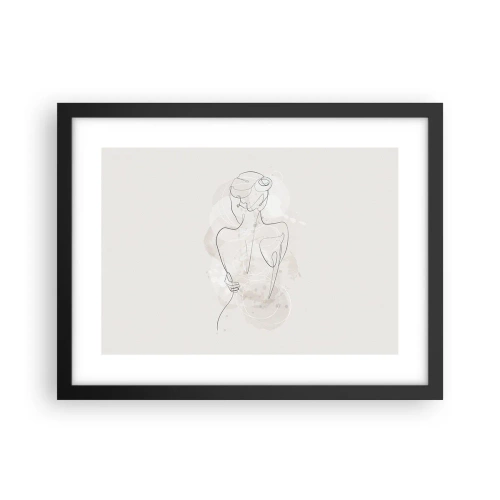 Poster in einem schwarzem Rahmen - Wie ein sensibles Instrument - 40x30 cm