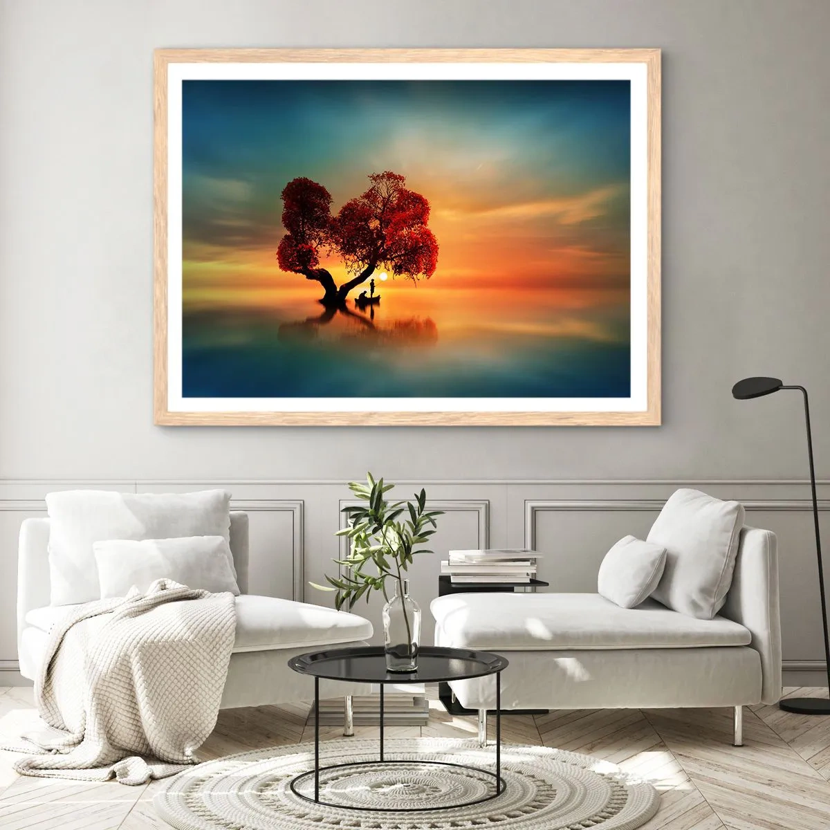 Poster in einem Rahmen aus heller Eiche - Oddaysons und die Stille der Weltlosen - 50x40 cm