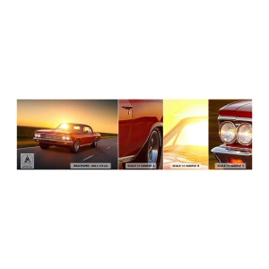 Fototapetenmuster Standard Eco - Begehren ist rot - Auto, Reise, Jahrgang - 100x30 cm