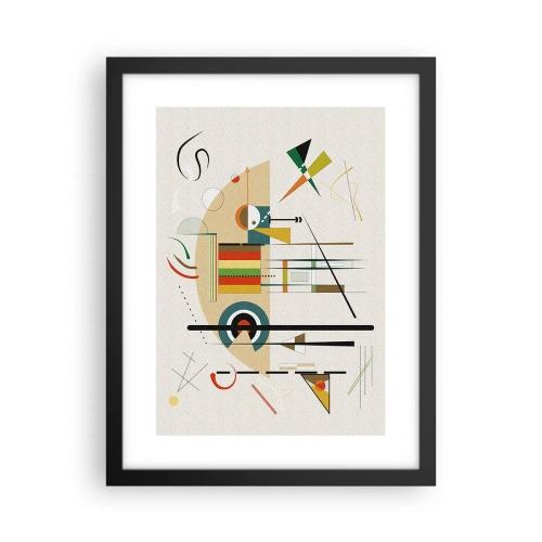 Poster in einem schwarzem Rahmen - Und die Welt lacht - 30x40 cm