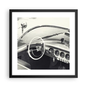 Poster in einem schwarzem Rahmen - Wetter für die Reichen - 40x40 cm