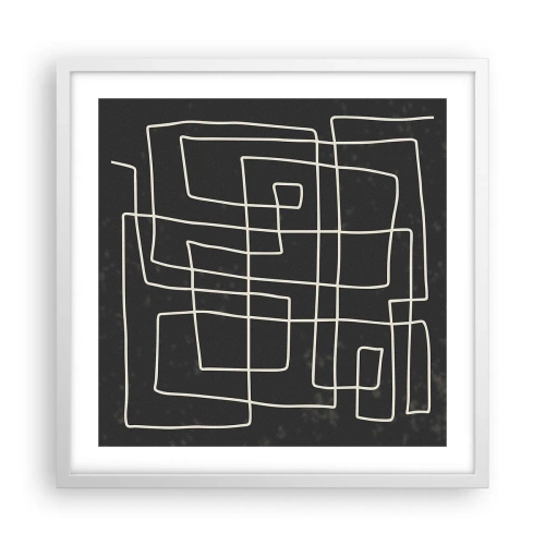 Poster in einem weißen Rahmen - Nicht so einfach - 50x50 cm