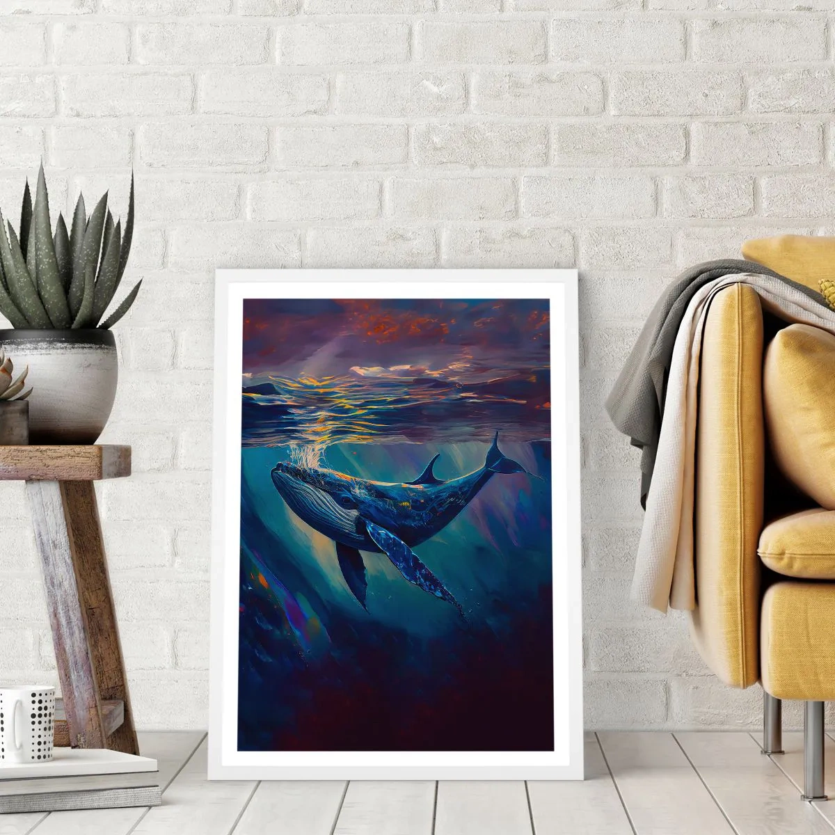 Poster in einem weißen Rahmen - Willkommen in meiner Welt - 40x50 cm