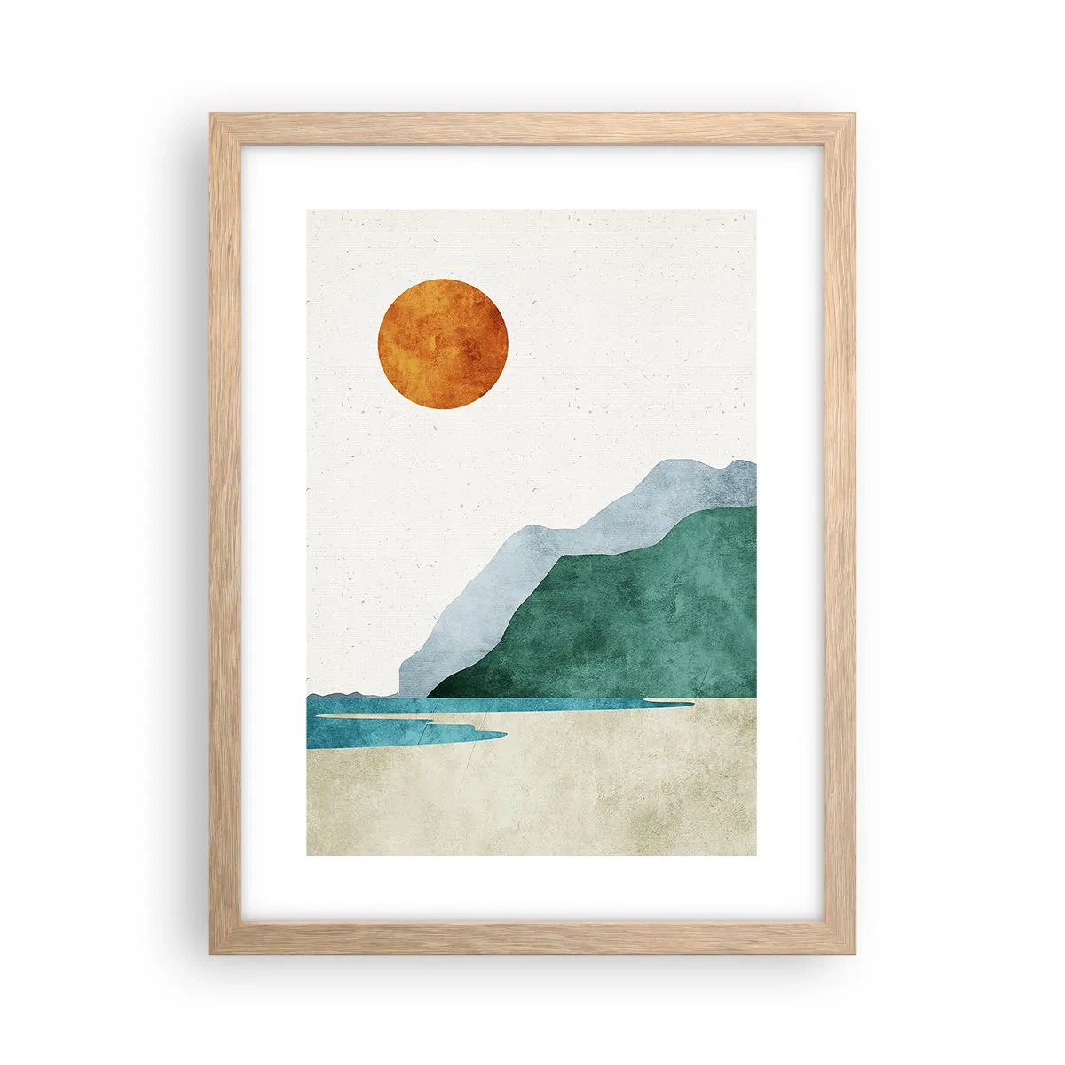 Poster in einem Rahmen aus heller Eiche - Landschaft, wie sie sein sollte - 30x40 cm