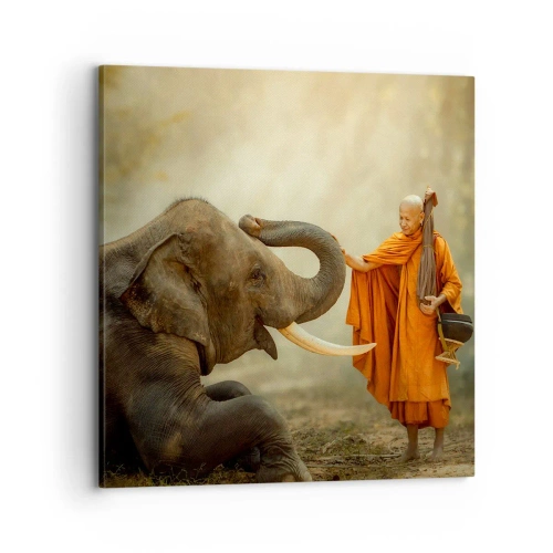 Bild auf Leinwand - Leinwandbild - Treffen unterwegs - 70x70 cm
