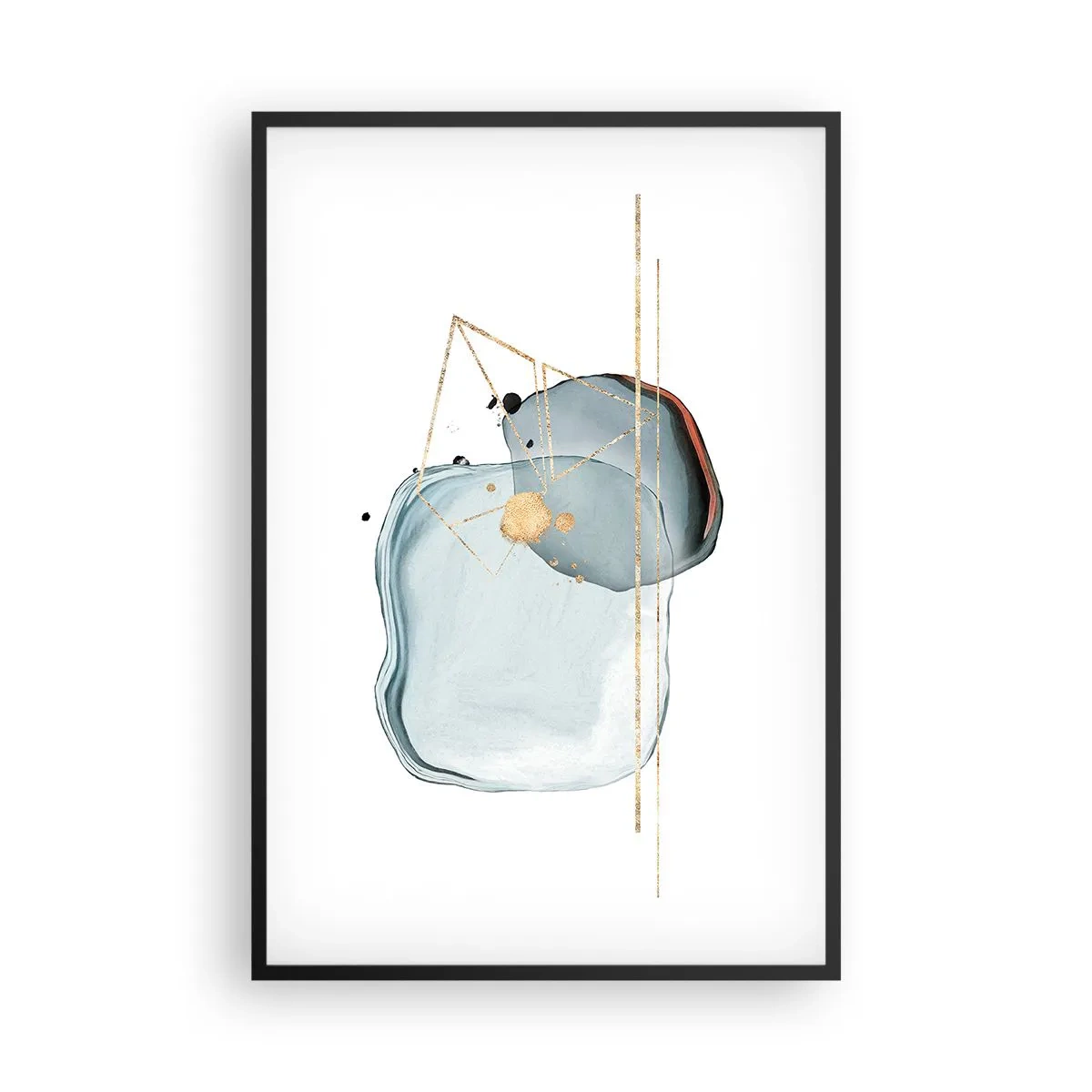 Poster in einem schwarzem Rahmen - Eine Studie über Tropfen - 61x91 cm