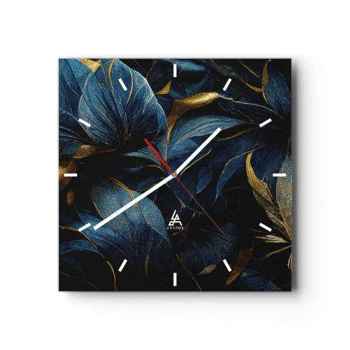 Wanduhr - Glasuhr - Mit Gold gefüttert - 40x40 cm