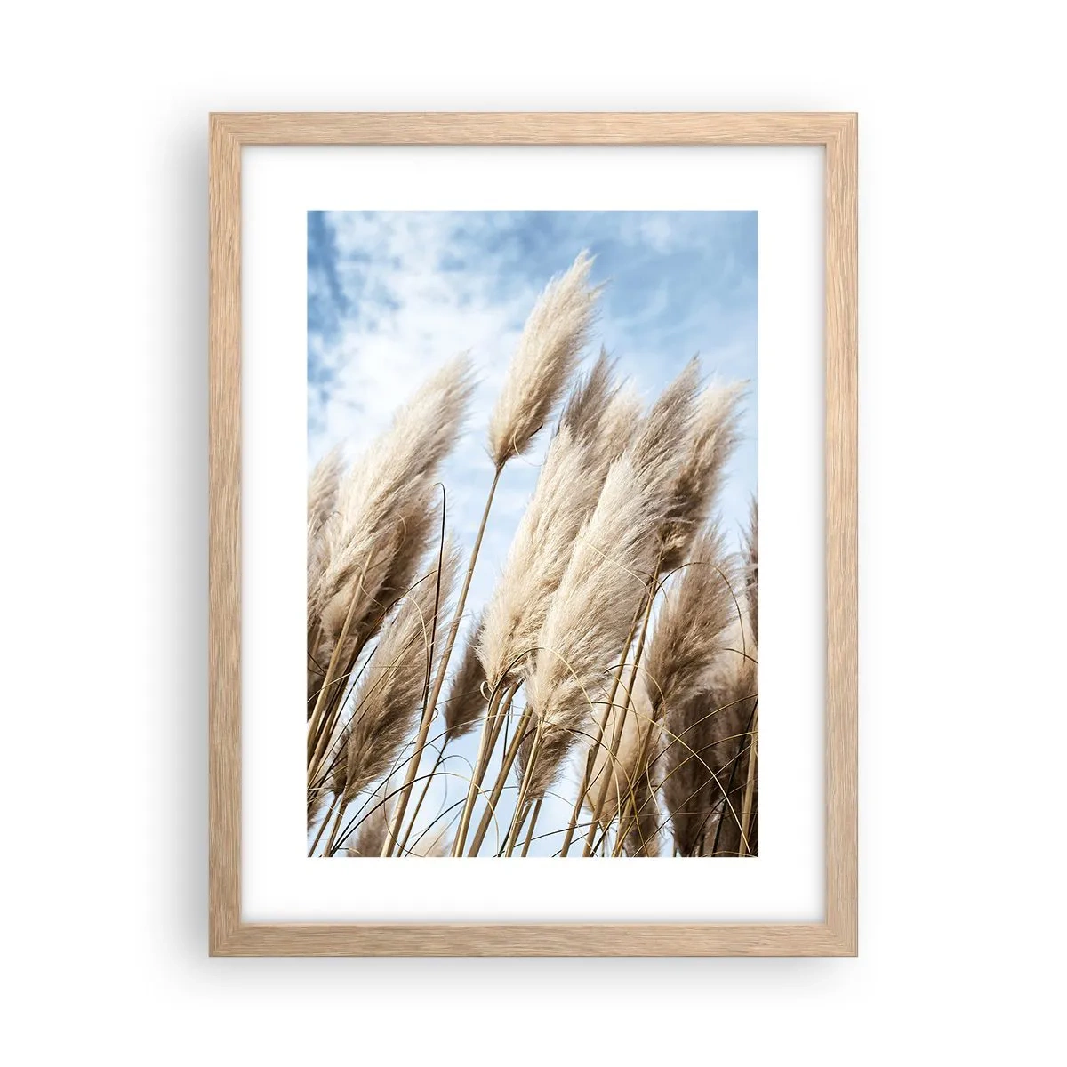 Poster in einem Rahmen aus heller Eiche - Sonnige und windige Liebkosungen - 30x40 cm