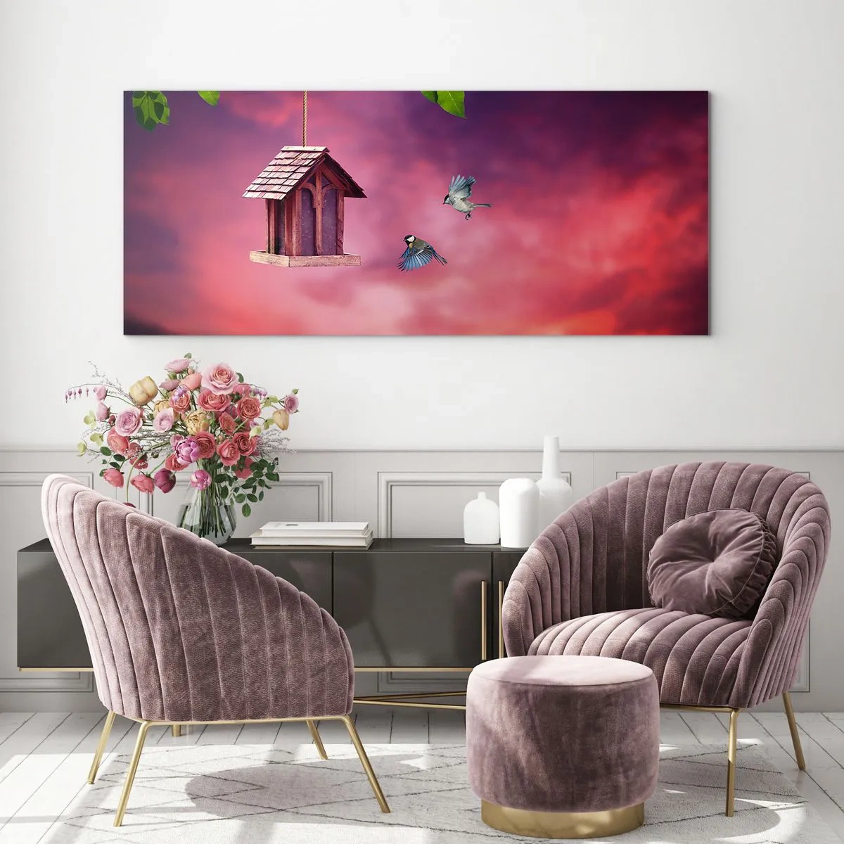 Glasbild - Bild auf glas - Einladung zum Abendessen - 100x40 cm