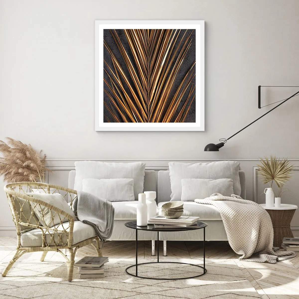 Poster in einem weißen Rahmen - Das Gold der Tropen - 30x30 cm