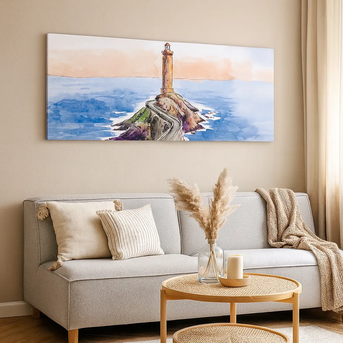 Bild auf Leinwand - Leinwandbild - Dem Meer zugewandt - 30x30 cm