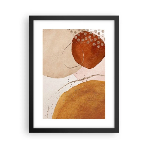 Poster in einem schwarzem Rahmen - Rundheit und Bewegung - 30x40 cm