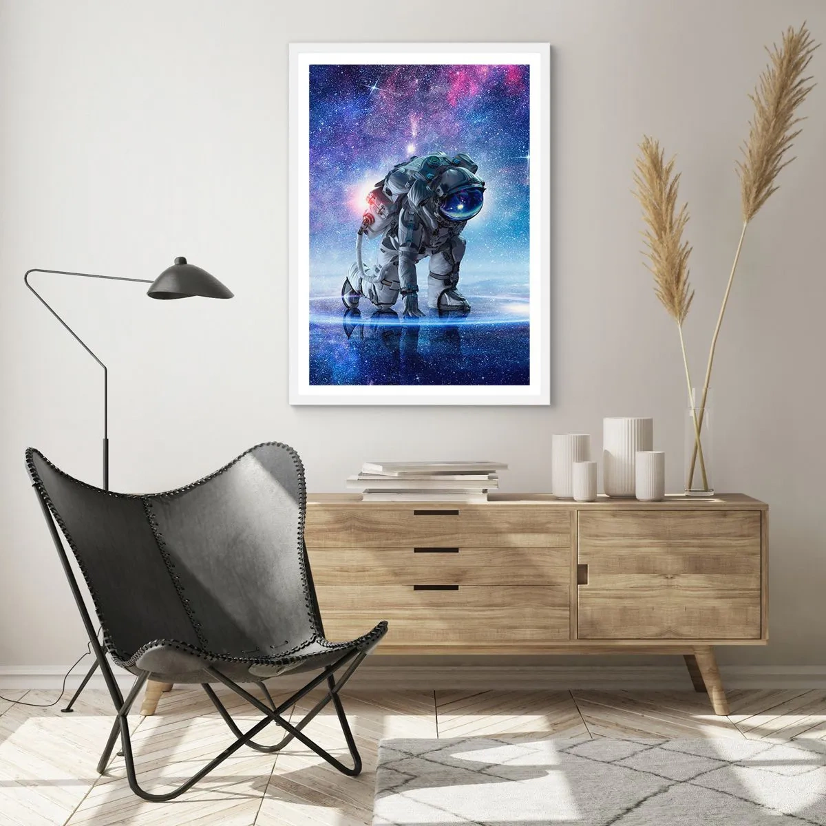 Poster in einem weißen Rahmen - Der Sternenhimmel über mir - 70x100 cm