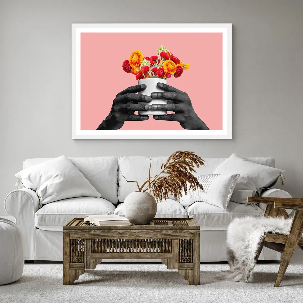 Poster in einem weißen Rahmen - Die Apotheose des Lebens - 40x30 cm