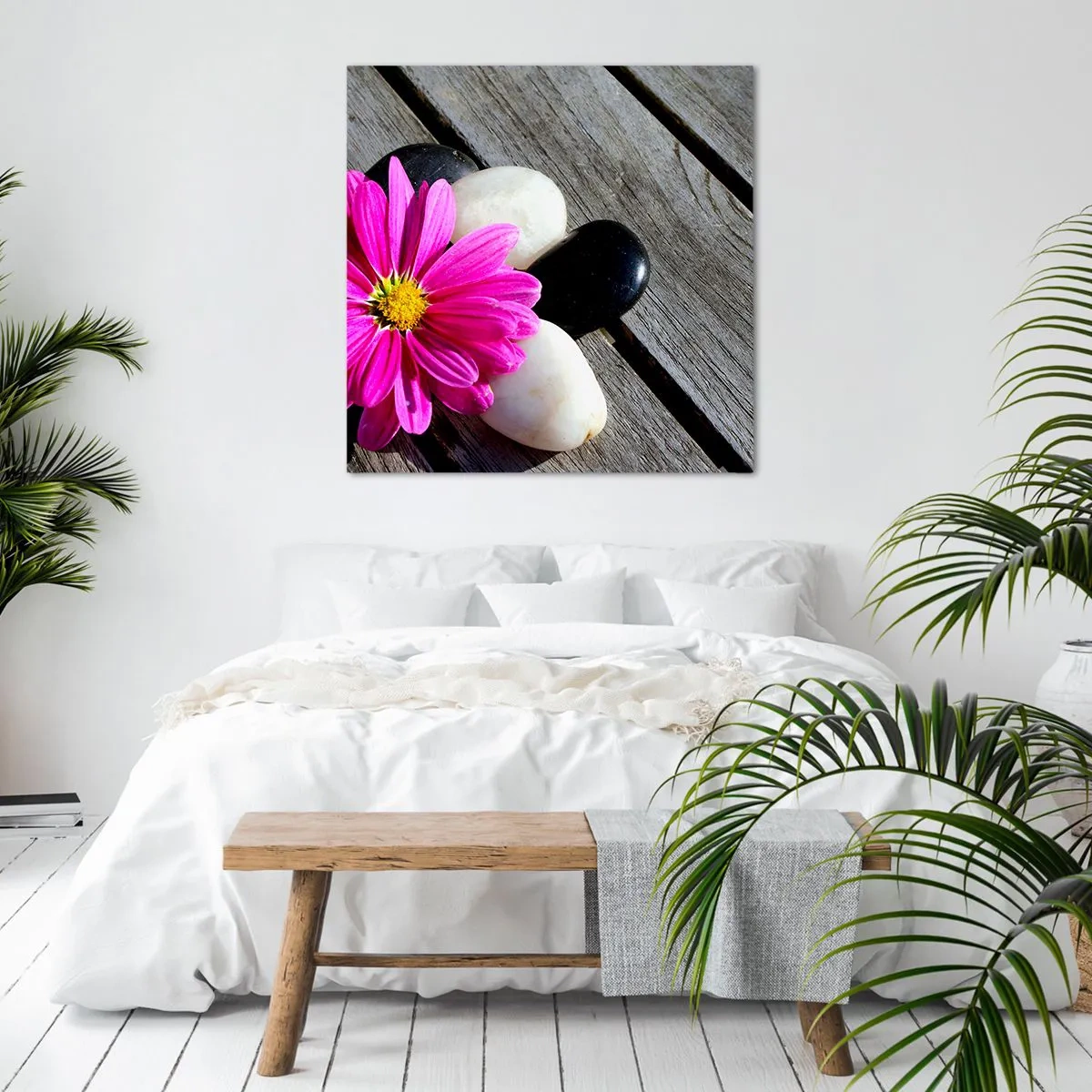 Bild auf Leinwand - Leinwandbild - Ruhe auf dem Pier - 60x60 cm
