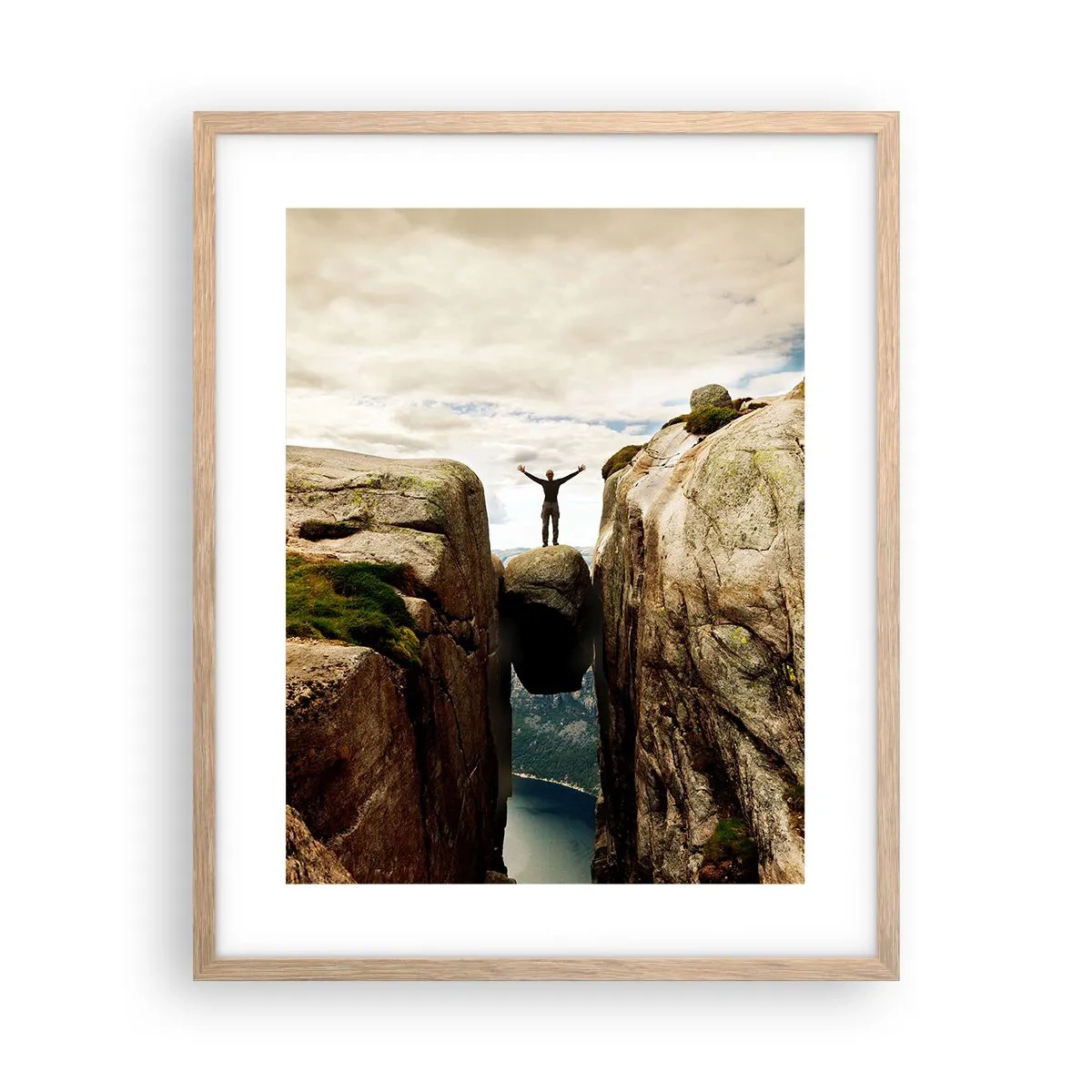 Poster in einem Rahmen aus heller Eiche - Wie geht's mir?! - 40x50 cm