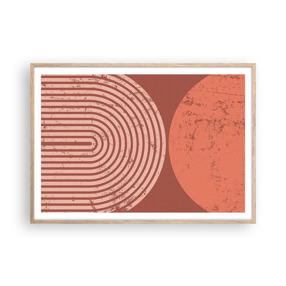 Poster in einem Rahmen aus heller Eiche - Enge Beziehung - 100x70 cm