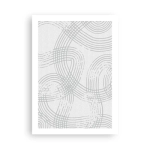 Poster - Eine minimalistische Komposition aus abstrakten Linien auf hellem Hintergrund. - 50x70cm - Es gibt keinen einfachen Weg - Moderne Wanddekoration für Wohnzimmer und Schlafzimmer ARTTOR