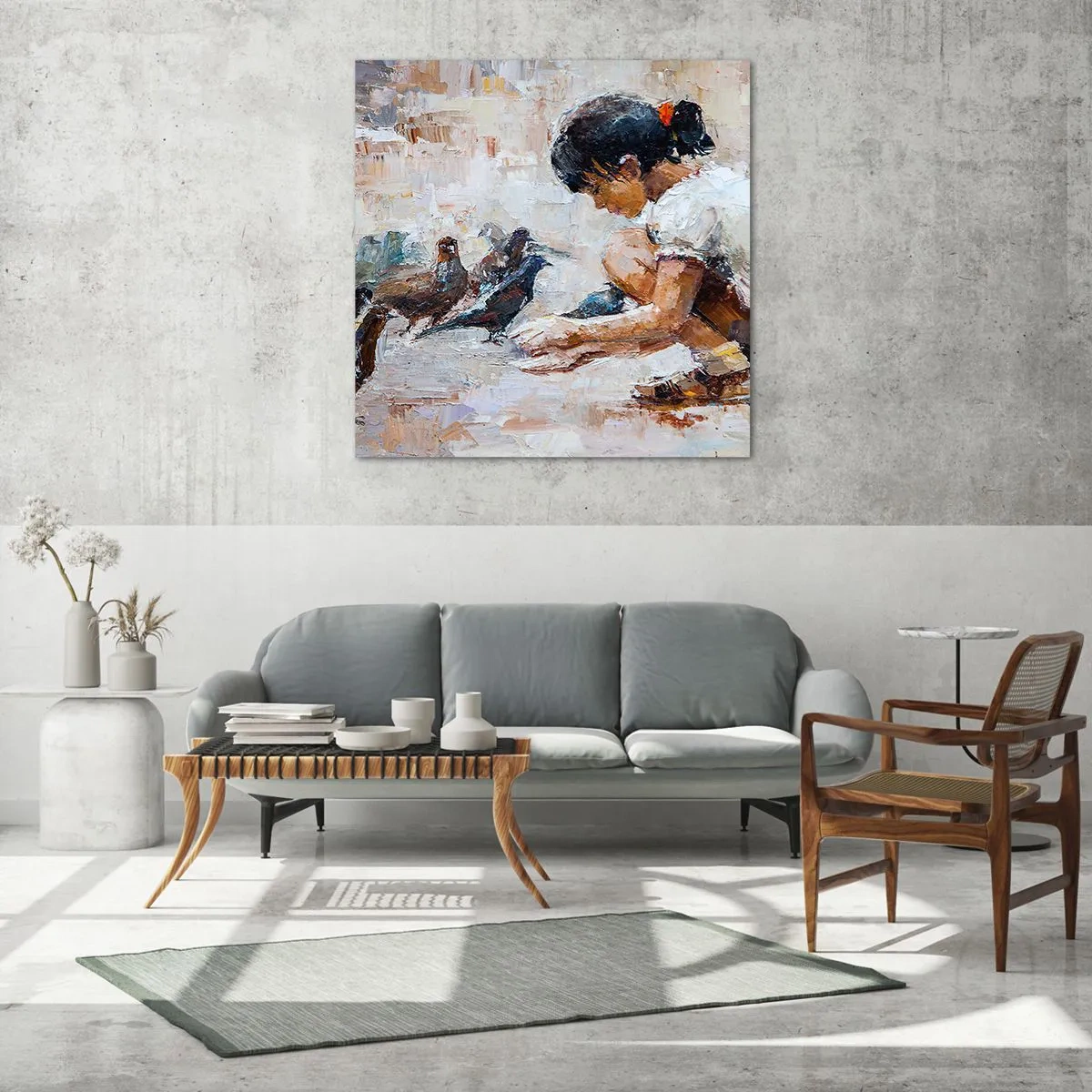 Glasbild - Bild auf glas - Die Kleinen und die Schönsten - 70x70 cm