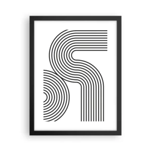 Poster in einem schwarzem Rahmen - An der Kurve - 30x40 cm