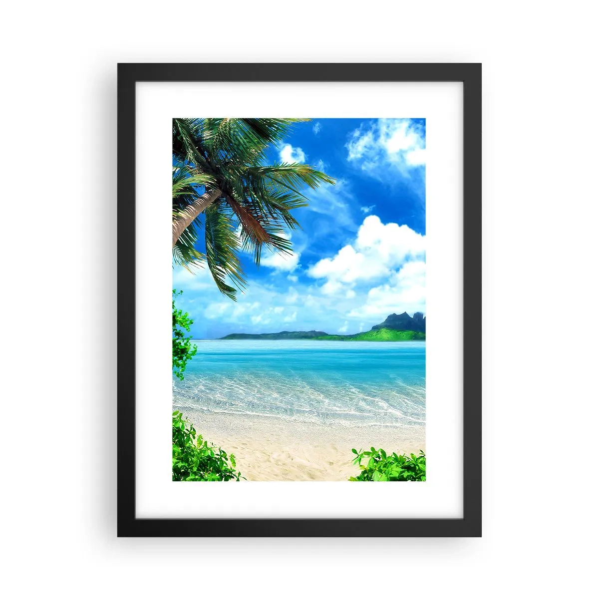 Poster in einem schwarzem Rahmen - Das Azurblau der Tropen - 30x40 cm