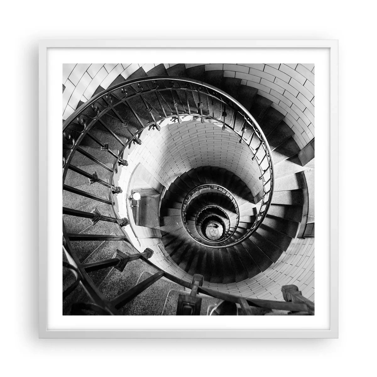 Poster in einem weißen Rahmen - Höher und höher - 60x60 cm