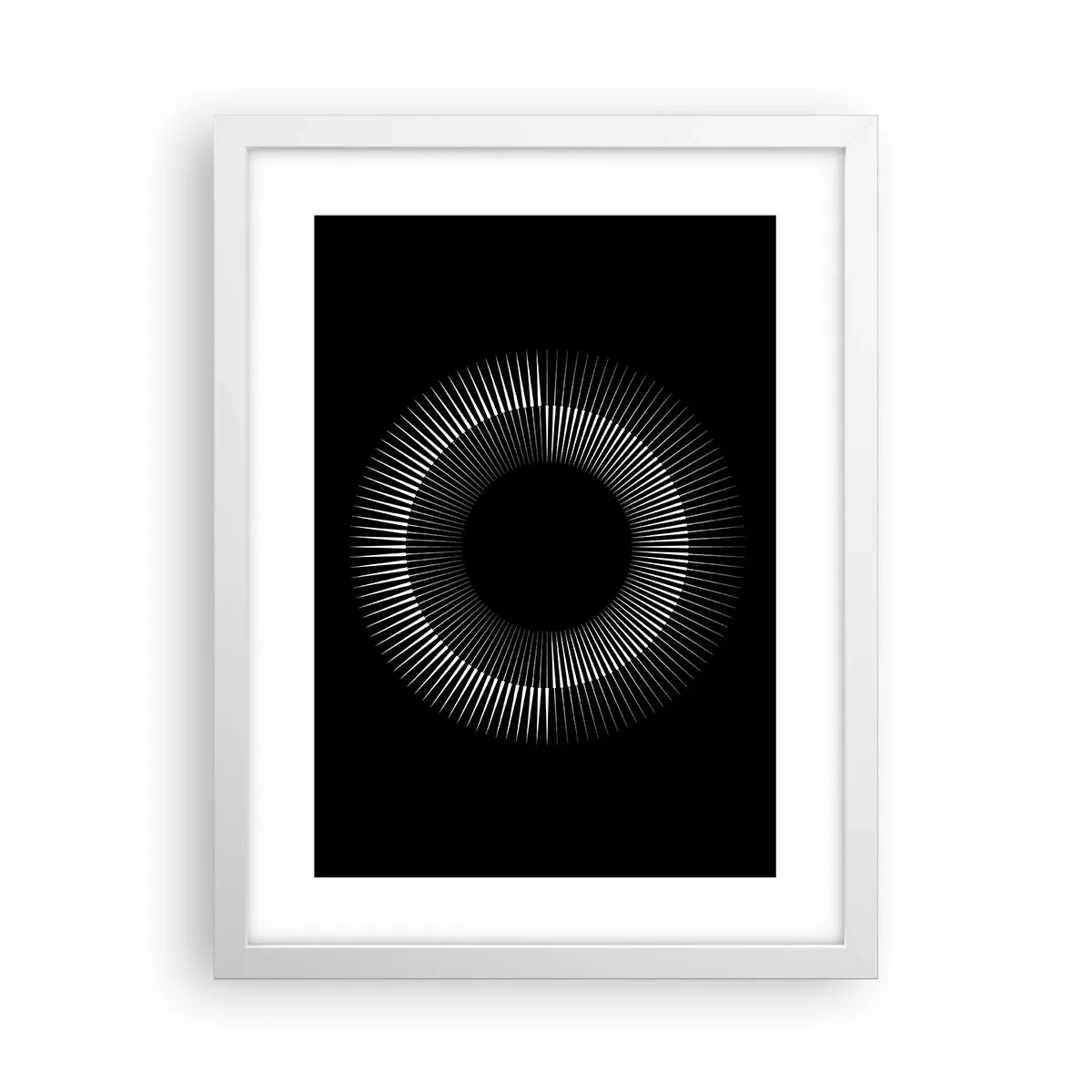 Poster in einem weißen Rahmen - Schwarze Sonne - 30x40 cm