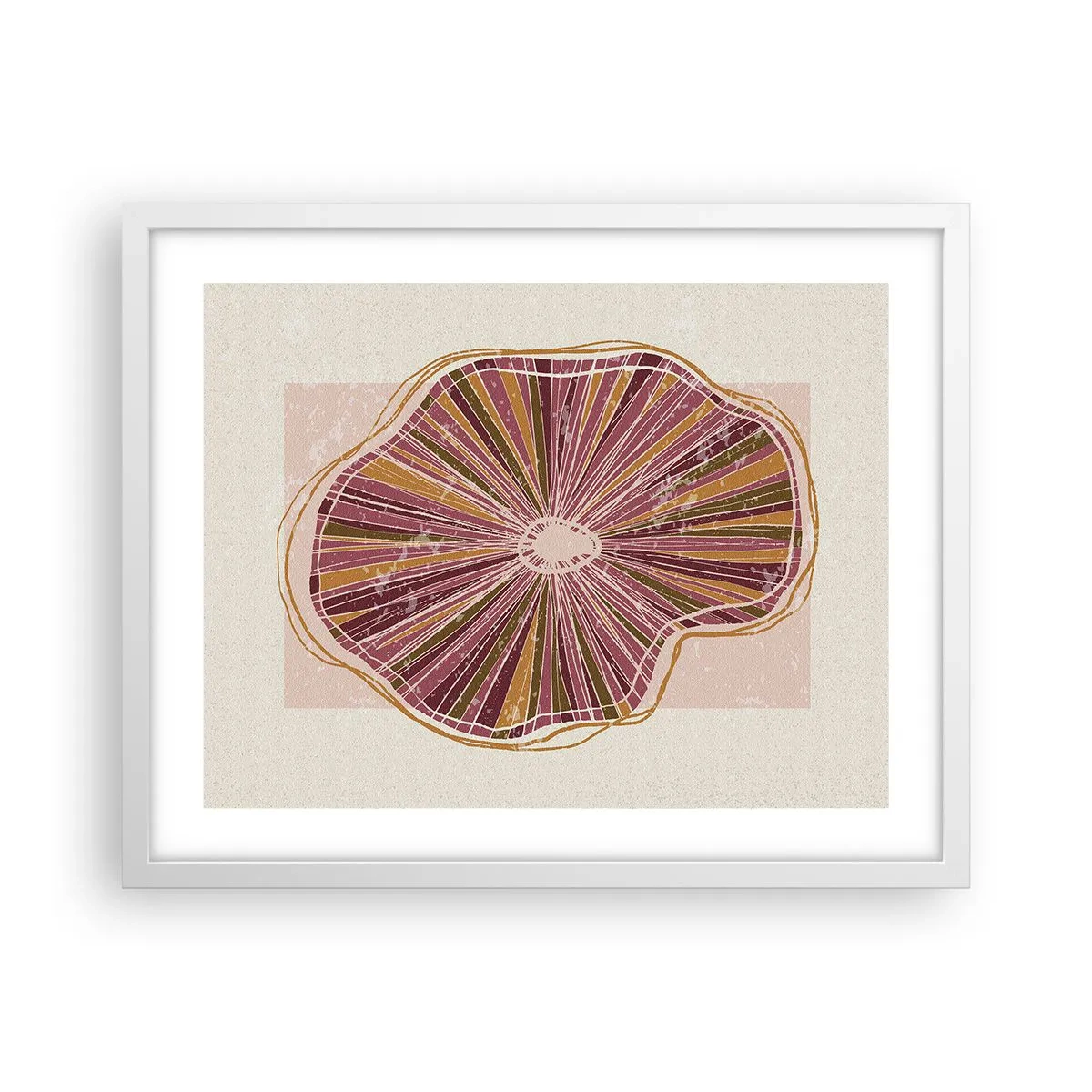 Poster in einem weißen Rahmen - Strahlende Abstraktion - 50x40 cm
