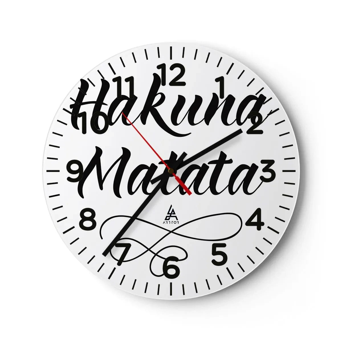 Wanduhr - Glasuhr - Bester Ratschlag - 30x30 cm