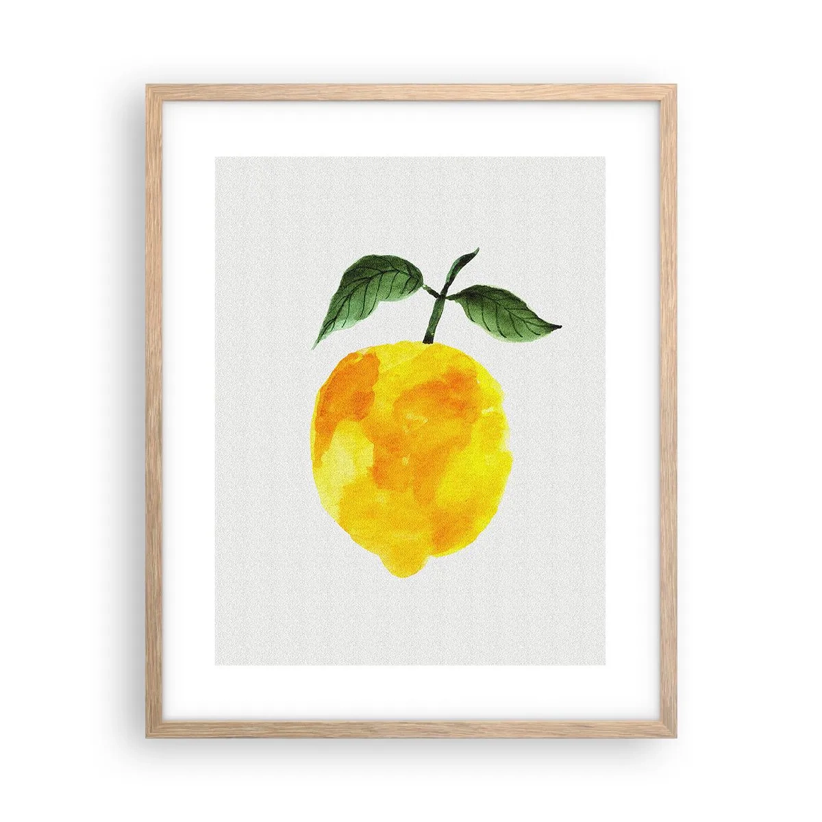 Poster in einem Rahmen aus heller Eiche - So schmeckt man die Sonne - 40x50 cm