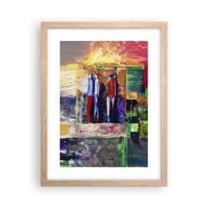 Poster in einem Rahmen aus heller Eiche - Beziehungen und Emotionen - 30x40 cm