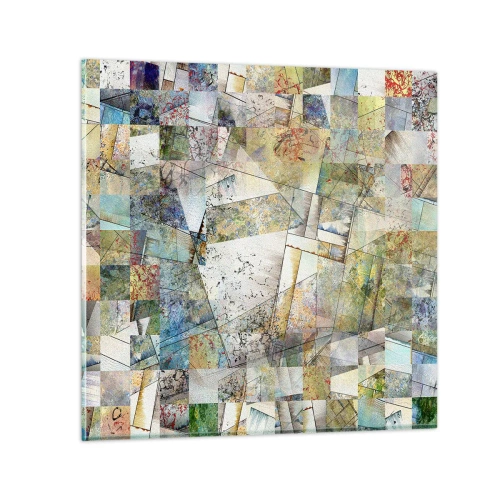 Glasbild - Bild auf glas - Geometrische Mischung - 40x40 cm