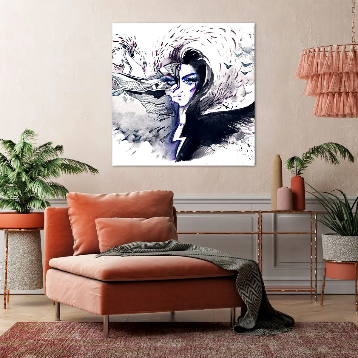 Bild auf Leinwand - Leinwandbild - Dämonisch und schön - 70x70 cm