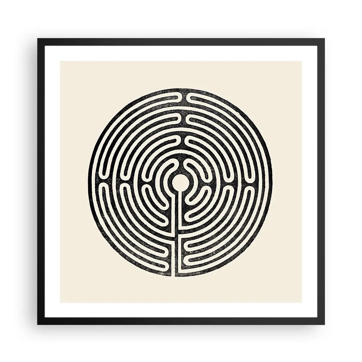 Poster in einem schwarzem Rahmen - Geheimnisvolle Ordnung - 60x60 cm