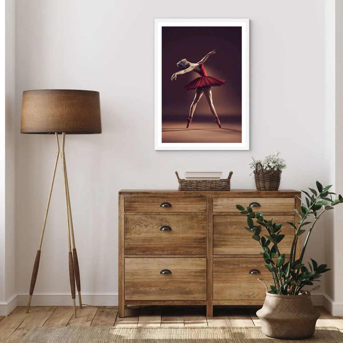 Poster in einem weißen Rahmen - Eine Primaballerina - 30x40 cm