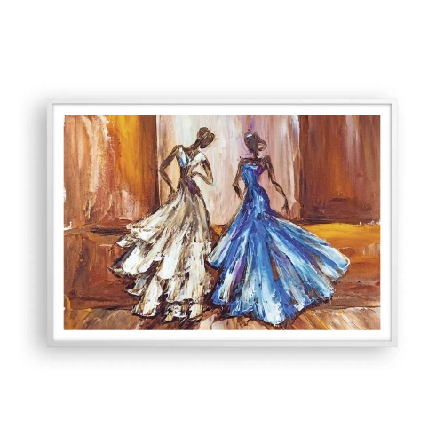 Poster in einem weißen Rahmen - Ein dankbares Duo - 100x70 cm