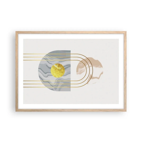 Poster in einem Rahmen aus heller Eiche - Helligkeit und Brillanz - 70x50 cm