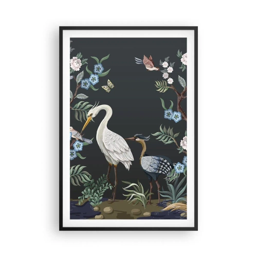 Poster in einem schwarzem Rahmen - Vogelparade - 61x91 cm