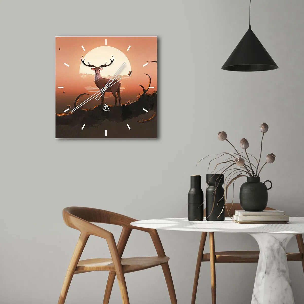 Wanduhr - Glasuhr - Diese Nacht ist anders als jede andere - 30x30 cm
