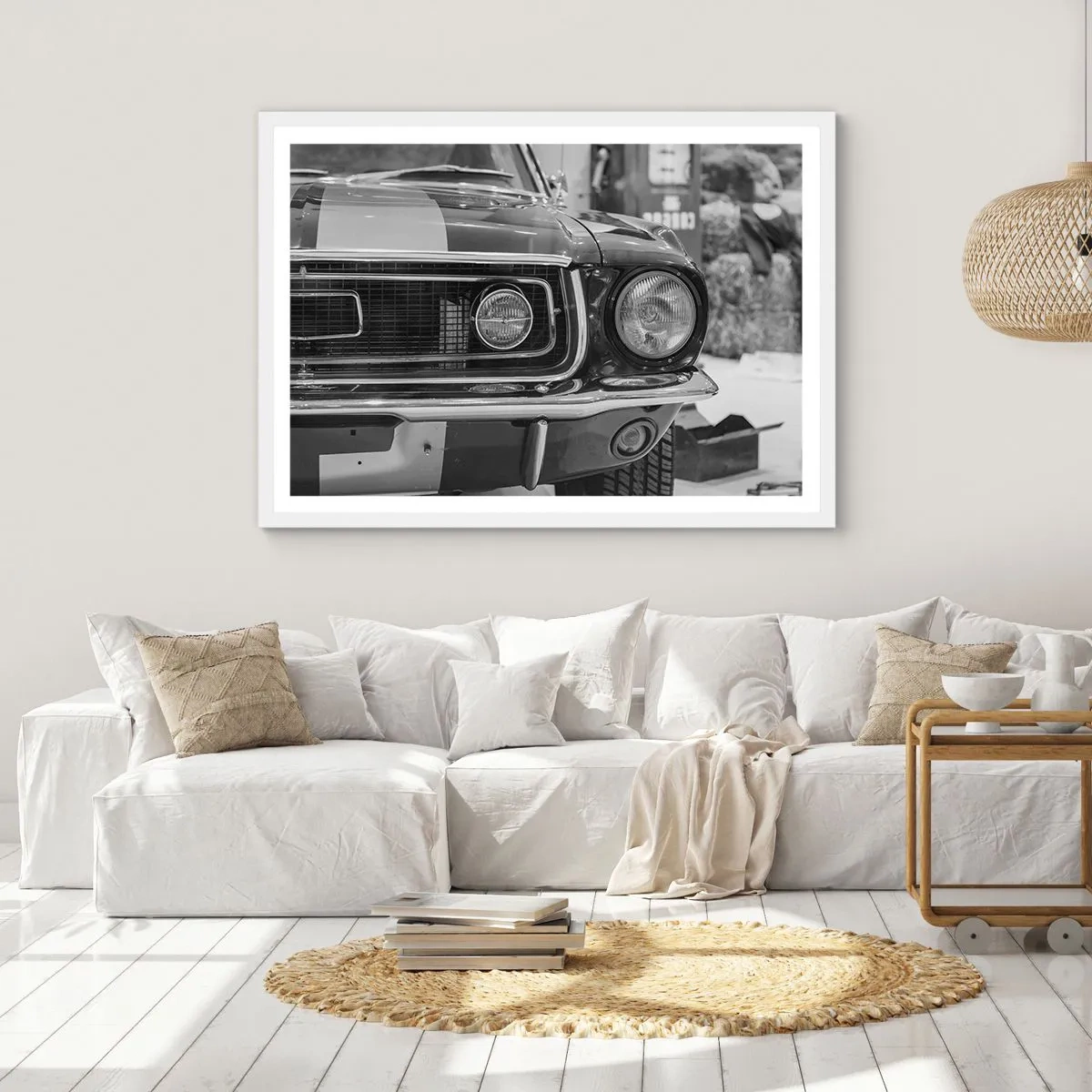 Poster in einem weißen Rahmen - Wilder Ritt - 70x50 cm