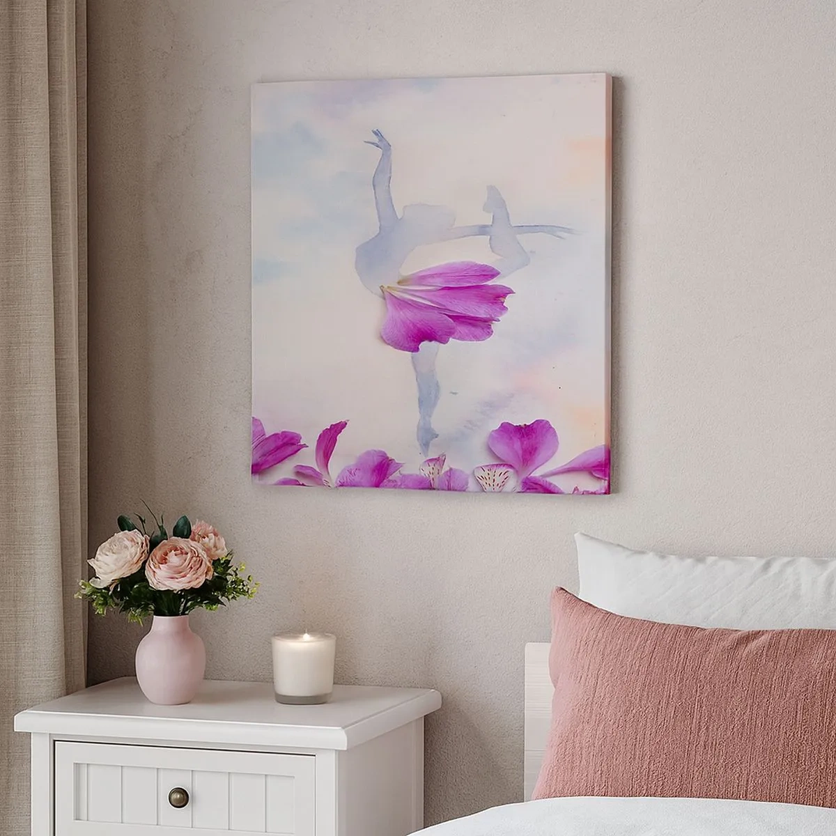 Bild auf Leinwand - Leinwandbild - Zart wie eine Blume - 30x30 cm