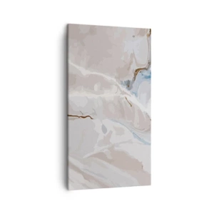 Bild auf Leinwand - Leinwandbild - Blau schlängelt sich unter dem Weiß - 45x80 cm