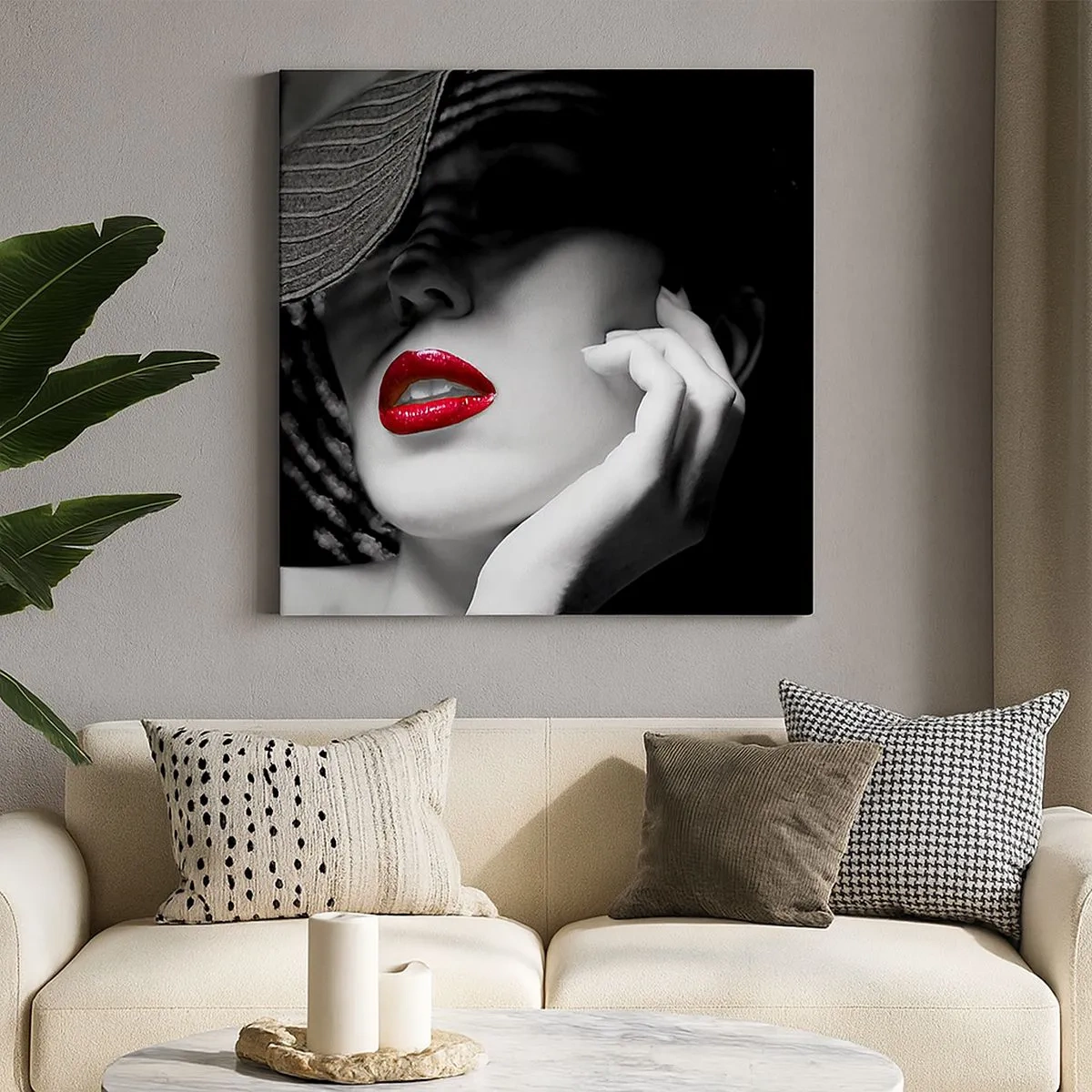 Bild auf Leinwand - Leinwandbild - Eine Studie in Scharlachrot - 30x30 cm