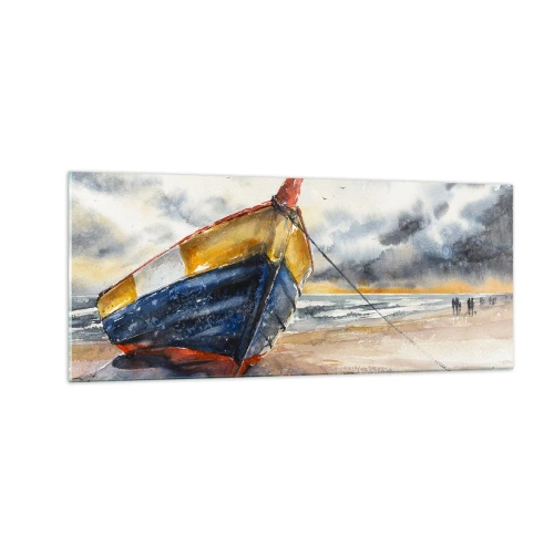 Glasbild - Bild auf glas - Erholung am Ufer - 100x40 cm
