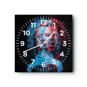 Wanduhr - Glasuhr - Alter Ego - 40x40 cm